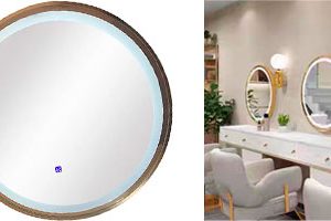 Peinador Redondo Led Touch (Dorado) Probell comprar hoy peinador redondo touch led