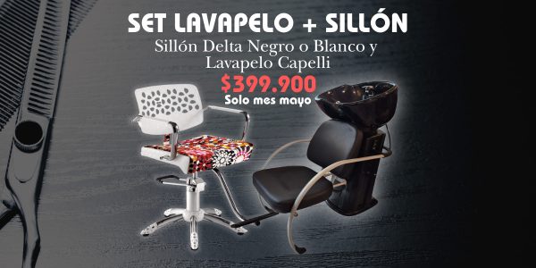 Set Sillón Delta Blanco más Lavapelo Capelli ($399.900 contado/transferencia)